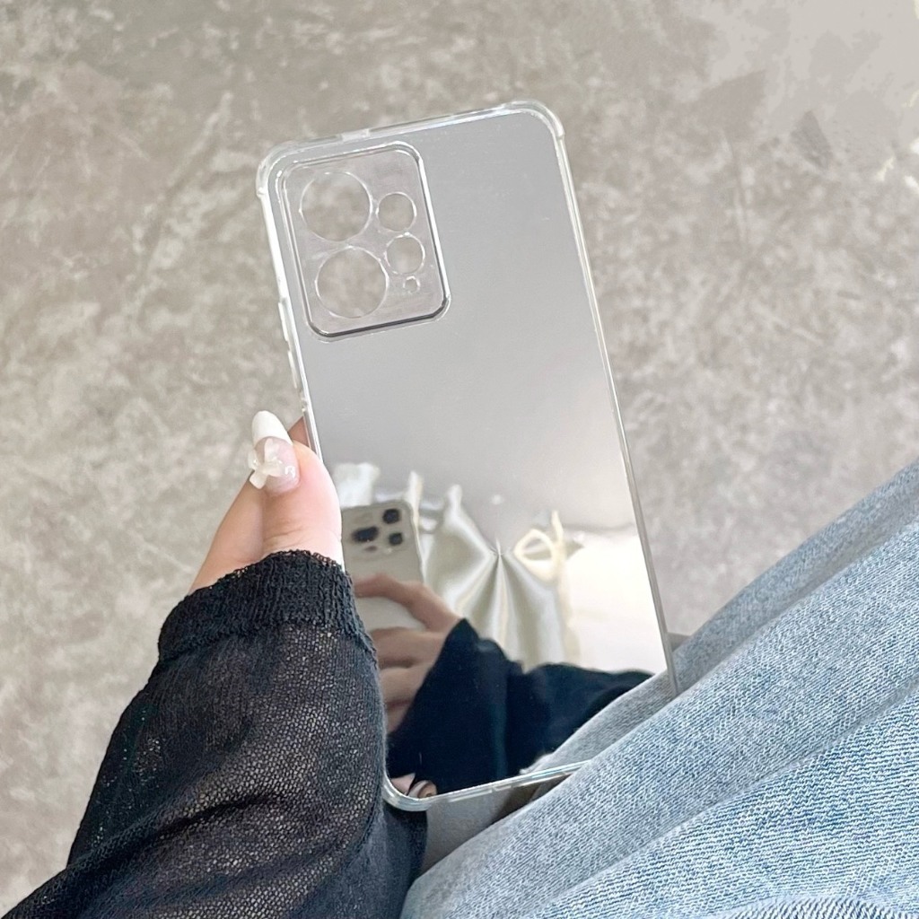 [ Xiaomi Redmi Note 12 4G ] Ốp Lưng Gương Silicon Chống Sốc