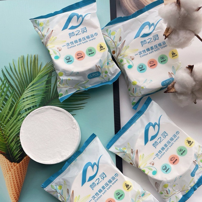 [Hàng dày LOẠI 1]Combo Khăn tắm viên nén du lịch (70x140cm) dùng một lần, Khăn tắm cotton tiện lợi H