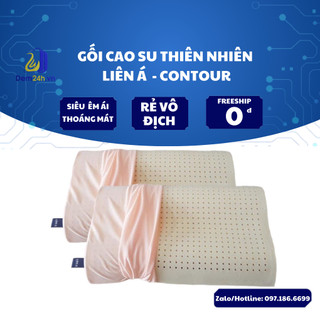 Gối cao su contour Liên Á-chính hãng cao su thiên nhiên 100%