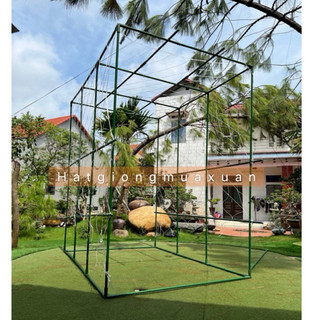 Khung Giàn Leo Hộp Chữ Nhật tự đứng trên Mặt sàn trồng, bầu bí, mướp, dưa chuột,đậu leo,.Ống fi 16