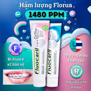 Kem đánh răng niềng răng Sabai Fluocaril Ortho, kem đánh răng Thái Lan cho răng niềng, vệ sinh răng niềng Sabai Care