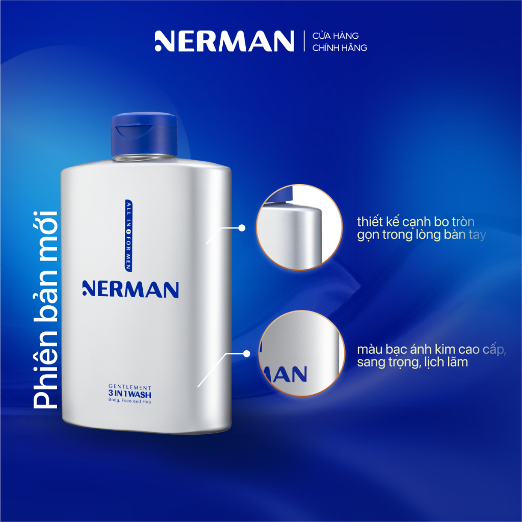Bộ quà tặng cho nam Sound of Love ghi âm lời nhắn 4.0 NERMAN-Sữa tắm gội 350ml&Gel vệ sinh 100ml