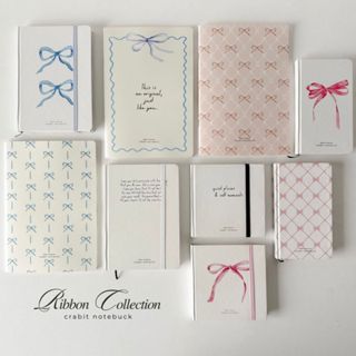 Sổ tay A5 A6 Vuông mini sổ ghi chép bỏ túi vở kẻ ngang Crabit Ribbon Collection