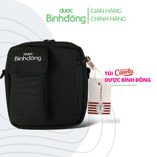 Square bag túi đeo chéo màu đen Logo Dược Bình Đông