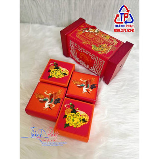 10 hộp đựng 4 bánh trung thu nguyệt đăng - hộp 4 bánh trung thu 150g - 250g - mẫu mới 2024