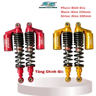 Phuộc nhúng sau size 330mm lắp xe wave-future-wave 125-ws110.. có bình dầu