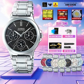 Đồng hồ nữ casio ltp-v300d-1audf – tặng 1 dây da, 1 voucher giảm giá 20%, 1 pin đồng hồ & 1 gói bảo hành kim cương