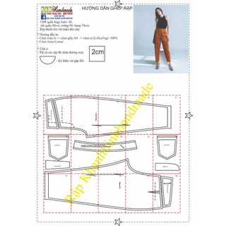 Rập giấy quần bagy kaki mã 1208 (BẢN VẼ)