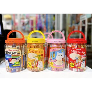 Soup thưởng Ciao Churu hộp 50 thanh - HÀNG NỘI ĐỊA THÁI - Mix nhiều vị đa dàng ( có bán lẻ )