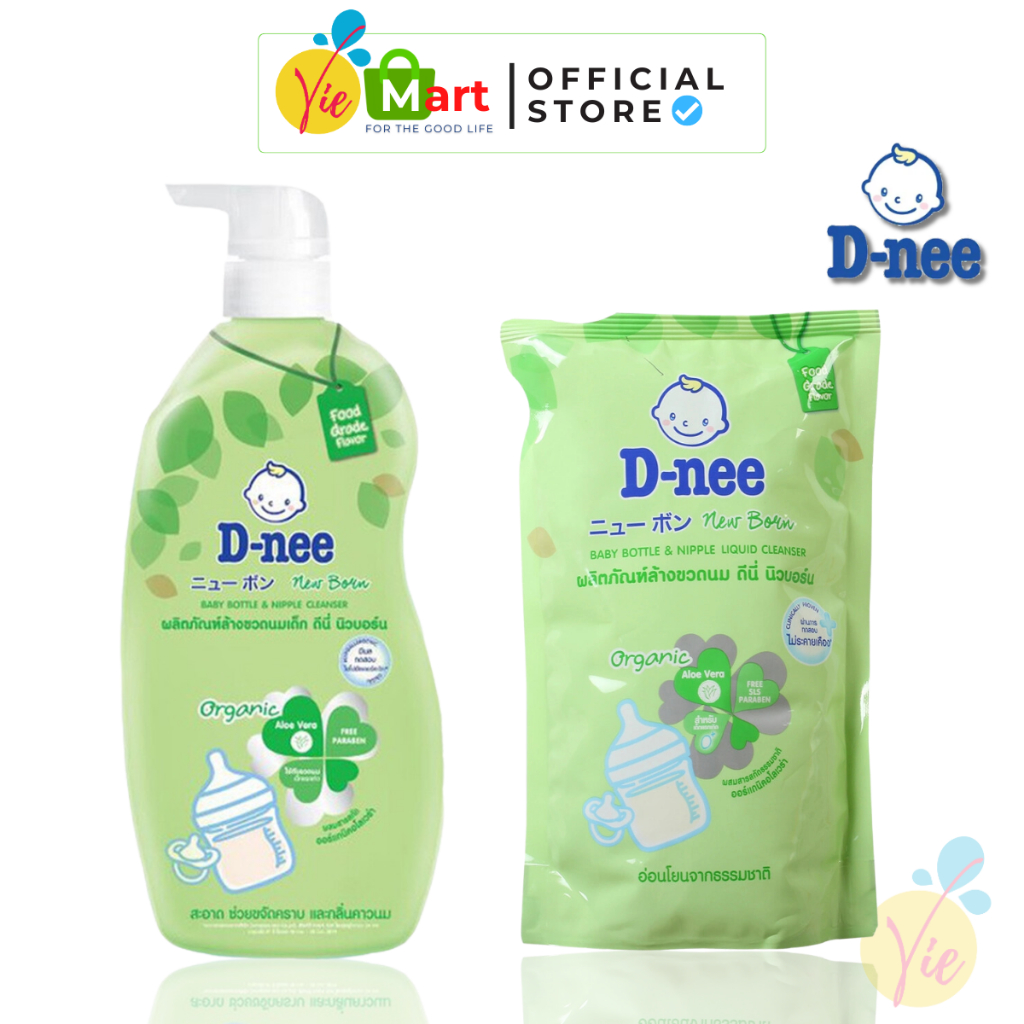 Nước rửa bình, xúc bình sữa Dnee Thái Lan 600ml/ 550ml/ 500ml - Vie Mart phân phối chính hãng