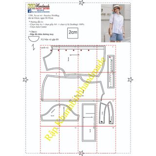 Rập giấy áo sơ mi mã 1299 (BẢN VẼ)