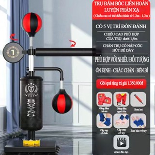  Trụ đấm bốc boxing liên hoàn 360 độ 💲FREESHIP💲 trụ đấm bốc boxing trục xoay phản xạ 360 độ tặng 8món 