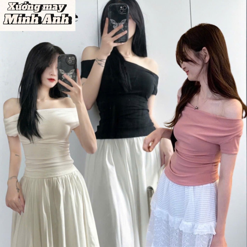 ÁO THUN TRỄ VAI CHẤT COTTON ZIP SIÊU MỀM MÁT CÓ BIGSIZE MÃ 855 | BigBuy360 - bigbuy360.vn