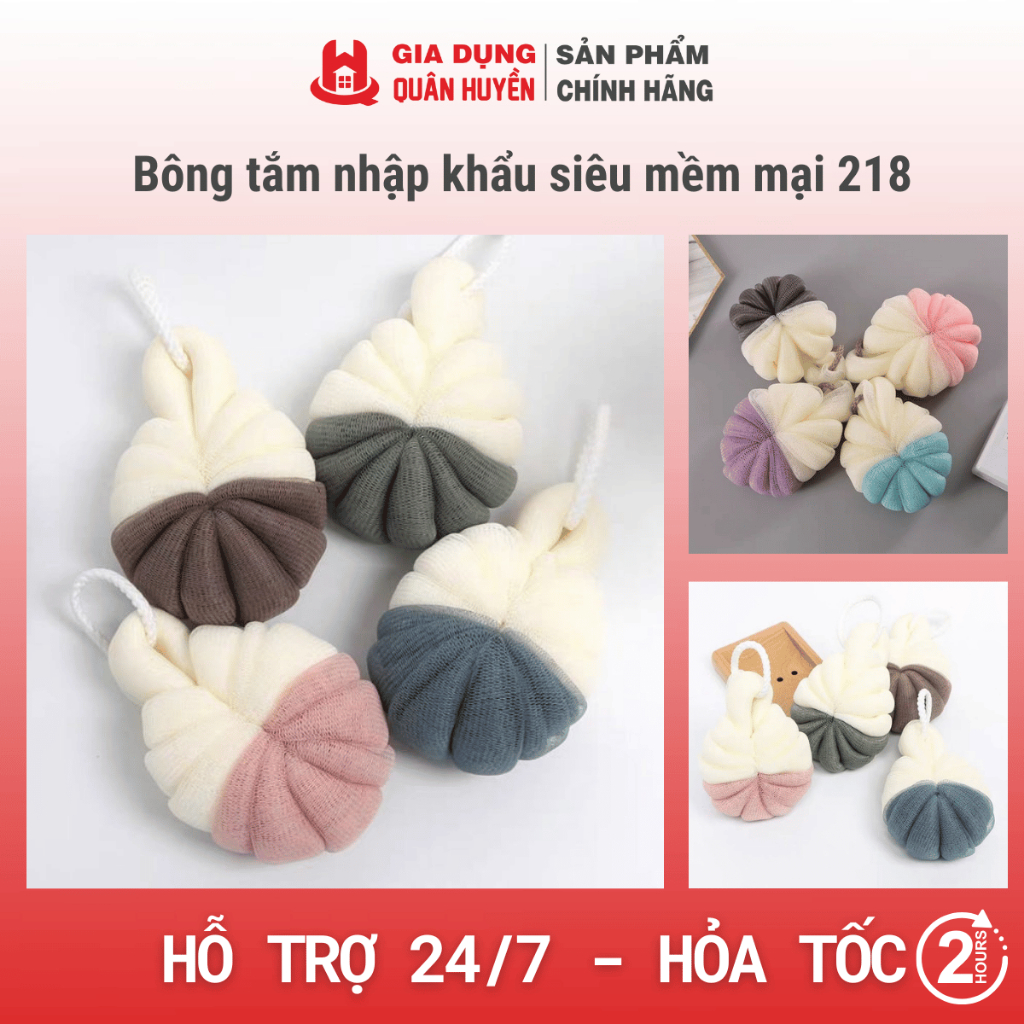 Bông Tắm Nhập Khẩu Siêu Mềm Mại 218