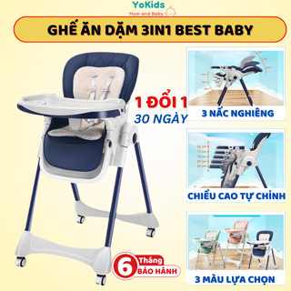 Ghế Ăn Dặm Cho Bé Best Baby, Ghế Ăn Dặm Có Thể Ngả 160 Độ Giúp Bé Nằm Thoải Mái Chống Trào Ngược Sau Ăn