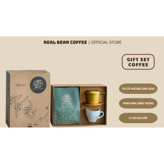 Quà Tặng Sang Trọng - Set Quà Tặng Cho Gia Đình, Doanh Nghiệp - Cà Phê Đặc Sản Sức Khỏe Real Bean Coffee (Bán Chạy))
