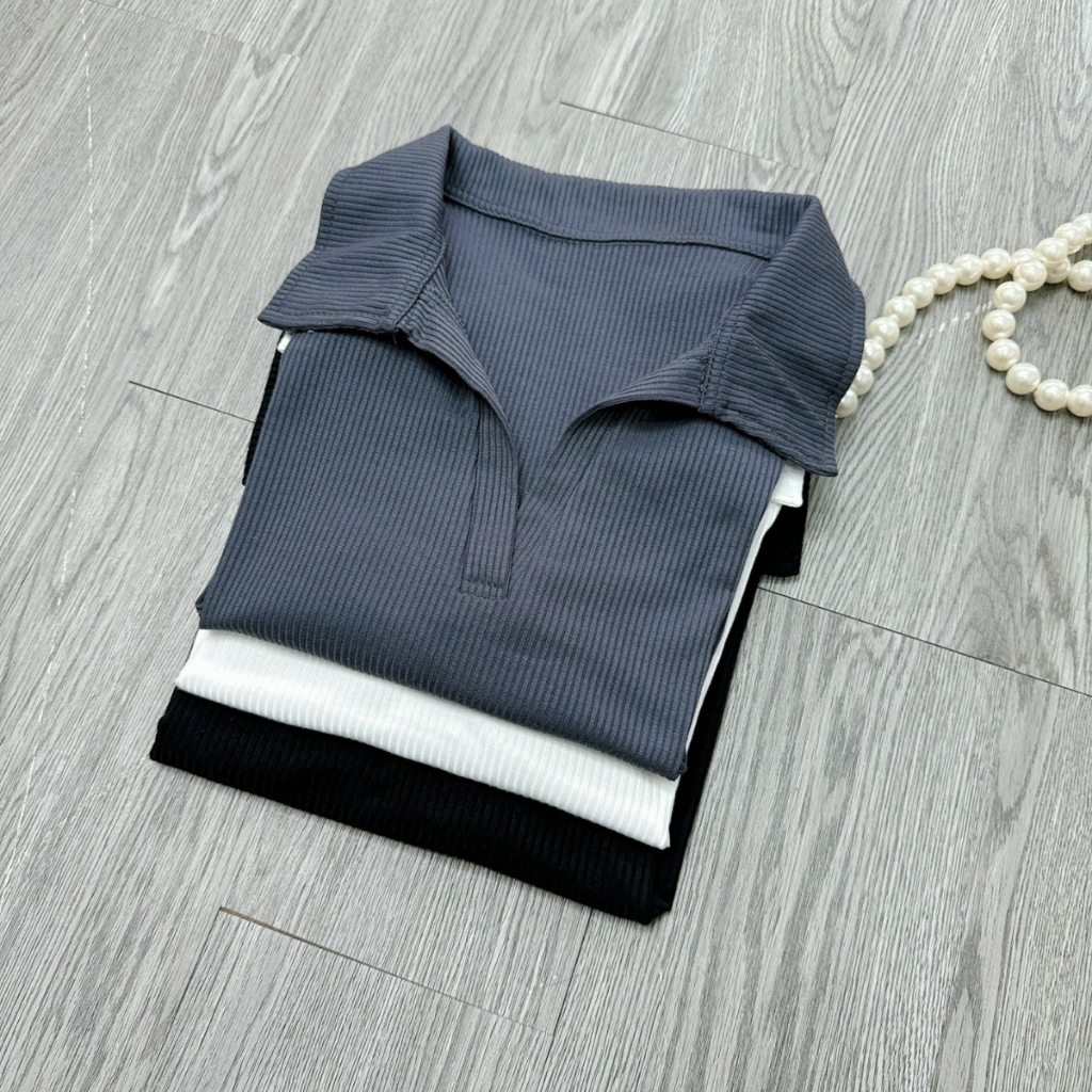 Áo Polo Nữ Bigsize Tay Ngắn Cổ Bẻ Vạt Bầu Che Bụng Vải Thun Gân Co Giãn Thoải Mái G120 | BigBuy360 - bigbuy360.vn