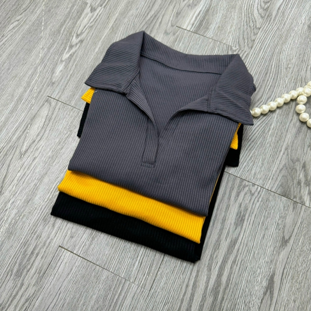 Áo Polo Nữ Bigsize Tay Ngắn Cổ Bẻ Vạt Bầu Che Bụng Vải Thun Gân Co Giãn Thoải Mái G120 | BigBuy360 - bigbuy360.vn
