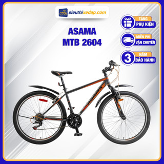 Xe đạp thể thao asama mountaineer mtb 2604, xe đạp địa hình khung thép chịu lực cao cấp - siêu thị xe đạp