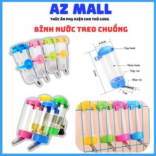 Bình nước gắn chuồng thú cưng có nút vặn, bình nước treo chuồng tự động 450ml