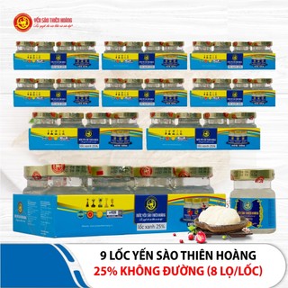 9 Lốc Yến Sào Thiên Hoàng 25% Không Đường (8 Lọ/Lốc)