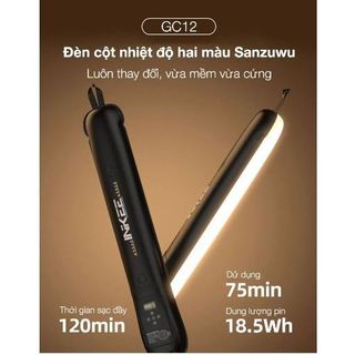 Đèn Led Studio Inkee Gold Crow GC12 công suất thực 12W bơm hơi gấp gọn tiện lợi sáng tạo nội dung