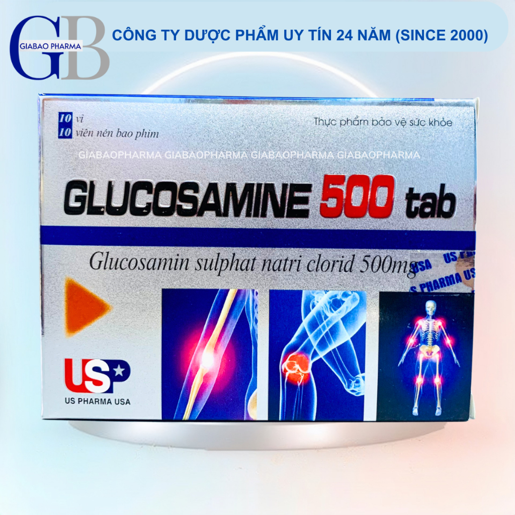 Viên uống GLUCOSAMIN 500 – Giúp xương chắc khớp khỏe, ngăn ngừa thoái hóa khớp, tái tạo mô sụn