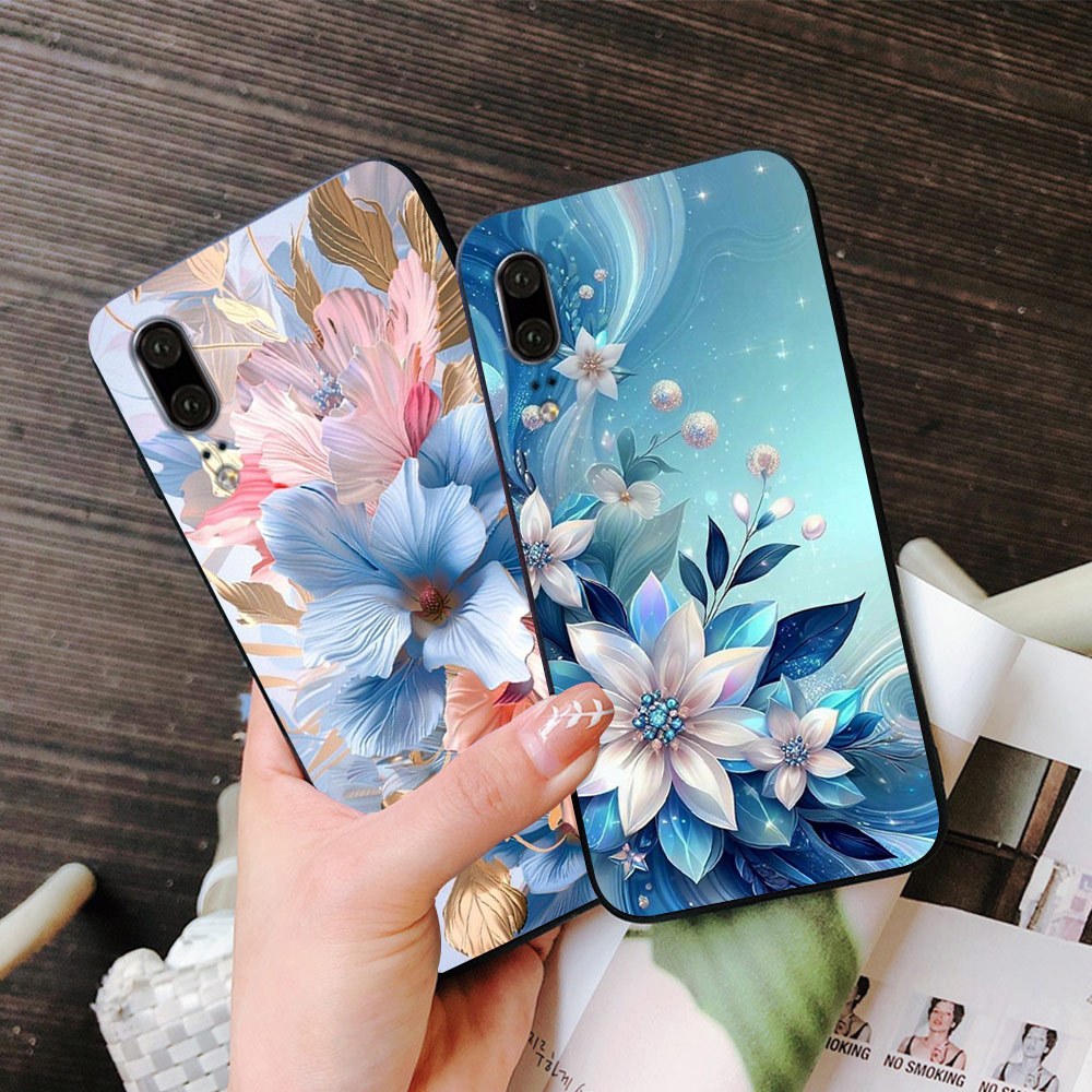 Ốp lưng huawei p20 / huawei p20 lite in hình hoa loang siêu đẹp

