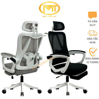 Ghế công thái học LUNAR M2 Ghế học tập, làm việc, Học tập, Ngã lưng thư giãn, tích hợp gác chân, đệm lưng CTH điều chỉnh