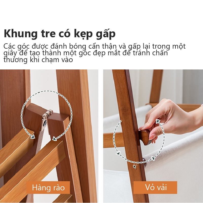 InkWood Kệ Treo Quần Áo Có thể gập lại chất liệu cây tre cao cấp Móc Treo Gia Đình, Giá Treo Đa Năng Bằng Gỗ Nguyên Khối | BigBuy360 - bigbuy360.vn