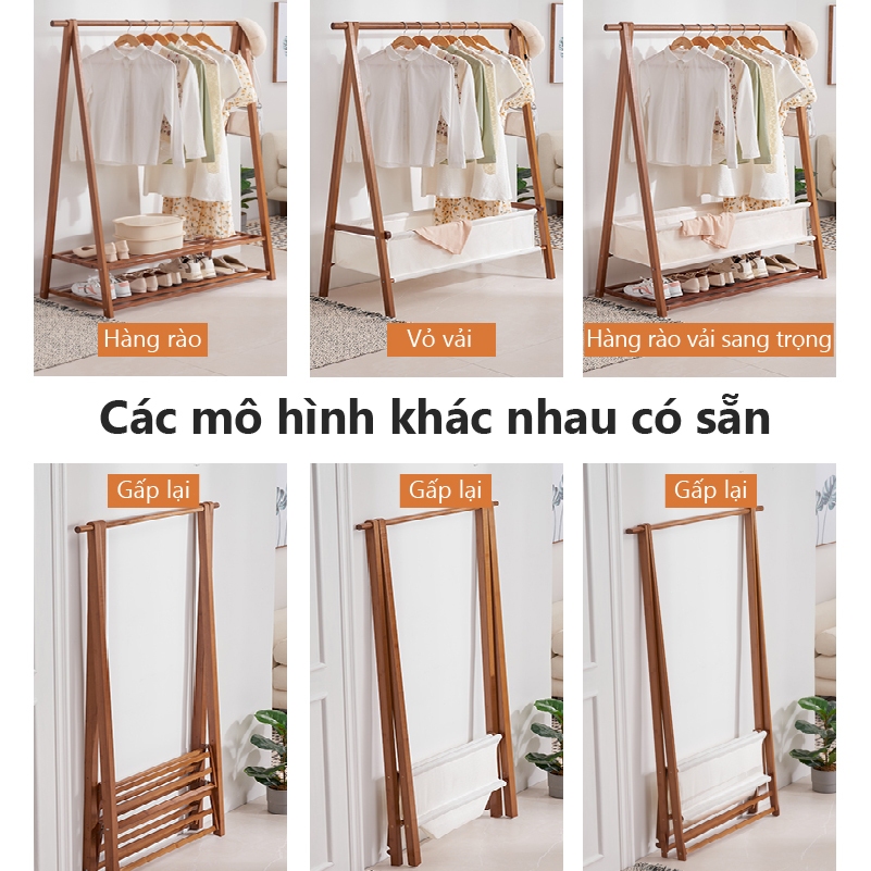 InkWood Kệ Treo Quần Áo Có thể gập lại chất liệu cây tre cao cấp Móc Treo Gia Đình, Giá Treo Đa Năng Bằng Gỗ Nguyên Khối | BigBuy360 - bigbuy360.vn