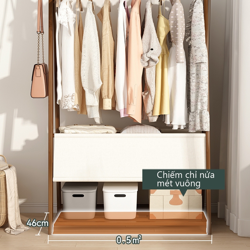 InkWood Kệ Treo Quần Áo Có thể gập lại chất liệu cây tre cao cấp Móc Treo Gia Đình, Giá Treo Đa Năng Bằng Gỗ Nguyên Khối | BigBuy360 - bigbuy360.vn