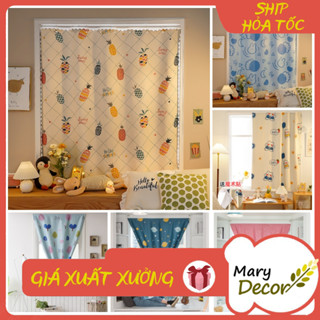  Rèm cửa dán keo không cần thanh treo nhiều mẫu và size vải dày chống nắng tốt D1 Mary Decor 