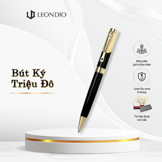 Bút Ký Cao Cấp Leon Dio Lapis Lazuli Black, ngòi 0.7mm, bút bi xoay, khắc tên theo yêu cầu
