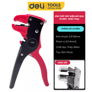 Kìm Tuốt Dây Điện Mỏ Quạ Đa Năng Deli 0.5-6mm - Thiết Kế Chuyên Dụng Giúp Tiết Kiệm Thời Gian, Công Sức - DL2003