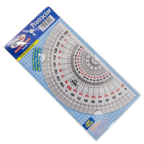 Thước Nhựa Kỹ Thuật Đo Độ 180 WinQ (No.8)