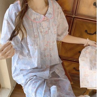 Set bộ mặc nhà xanh hoạ tiết thỏ quảng châu