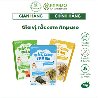 Gia vị rắc cơm cho bé anpaso - rong biển trộn cơm vị cá hồi, rong biển, rau củ 35g,hạt gia vị nhỏ vừa, dễ tan