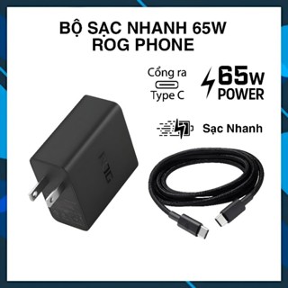 Bộ Sạc + Cáp Dài 1m2 65W Asus Rog Phone 5 / 6 / 7 / 8 Hỗ Trợ Sạc Nhanh QC 4.0 (Chính Hãng)