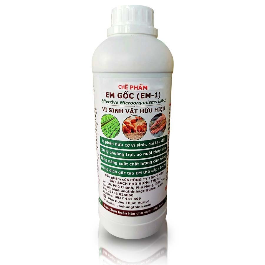 Chế phẩm EM gốc (1 lít), EM-1 mật độ vi sinh cao