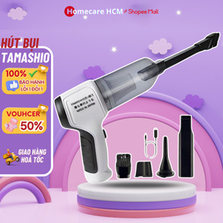 Máy Hút Bụi Cầm Tay Không Dây Nhật Bản TAMASHIO 6 Đầu Hút, Máy Hút Bụi Ô Tô, Giường Nệm, Lông Chó Mèo, Thổi Bụi