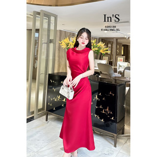 Váy lụa cổ đổ vạt Sz: SML-XL - XXL 480k