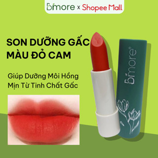 Son Dưỡng Gấc 28 Màu Đỏ cam Bimore Giúp Dưỡng Môi Hồng Mịn Từ Tinh Chất Gấc