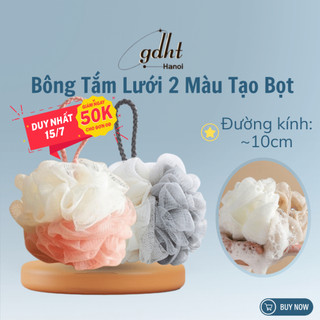 Bông tắm lưới tròn 2 màu bông lưới tấm kì ghét tẩy da chết (BP03)