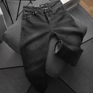 quần bò jean nam dài đen trơn kiểu basic cơ bản ống bó nhẹ tôn dáng,chất jean dày mềm co giãn giá tốt ĐƯỢC KIỂM