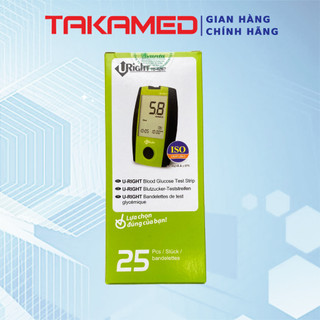 Que thử đường huyết uright td-4267 hộp 25 que dùng cho các máy uright td-4265/4267/4269