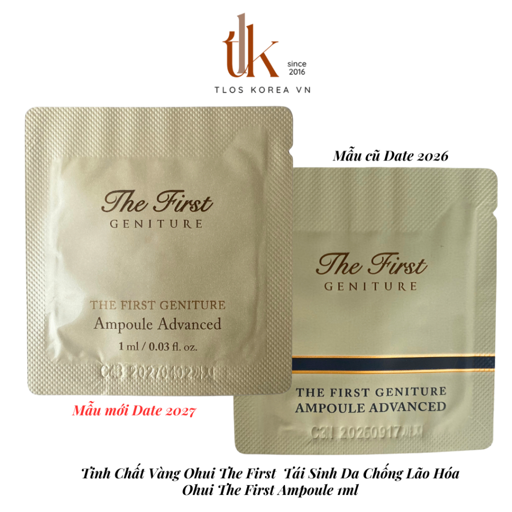 Tinh Chất Vàng Ohui The First  Tái Sinh Da Chống Lão Hóa Ohui The First Ampoule Advanced 1ml