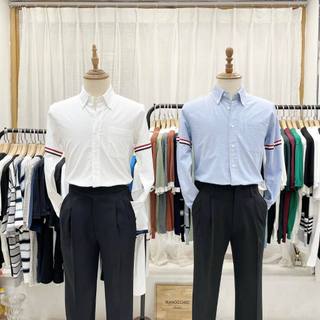 Áo sơ mi nam dài tay phối viền, vải OXFORD cao cấp, phom dáng hàn thoải mái, thấm hút cực tốt- SEOUL
