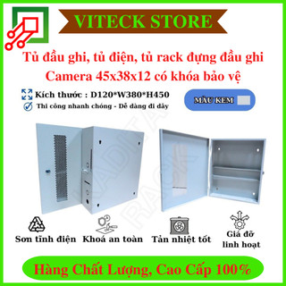 Tủ đầu ghi, tủ điện, tủ rack đựng đầu ghi Camera 45x38x12 có khóa bảo vệ, sơn tĩnh điện chống rỉ