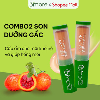 Combo 2 thỏi son dưỡng gấc bimore giảm thâm dưỡng ẩm làm hồng môi